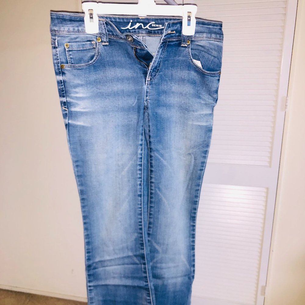 INC, Blue Jeans, Flare Leg, Size 2P